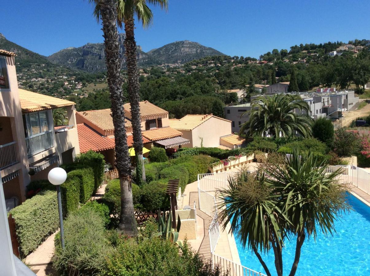 Au Calme Dans Hameau Fleuri Joli Studio 3 Pers Piscine Parking Wi-Fi Vence Buitenkant foto